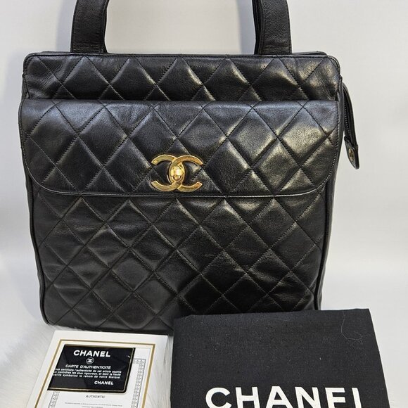 Chanel Classic Quilted Lambskin Turnlock Shoulder Bag - Picture 1 of 17